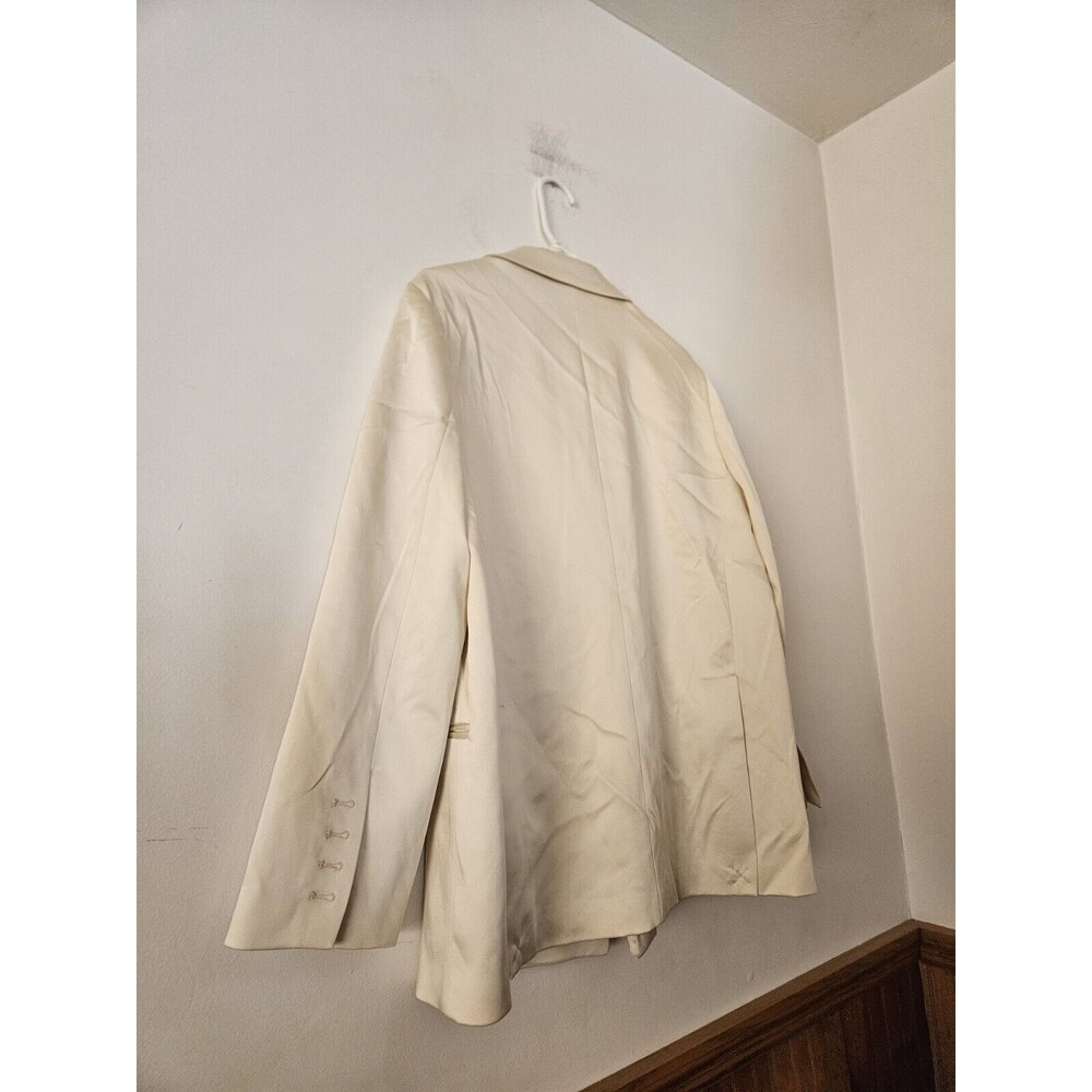 ZARA NWT ZARA OVERSIZED SATIN EFFECT BLAZER Size S Cream/Ivory - Picture 12 of 13